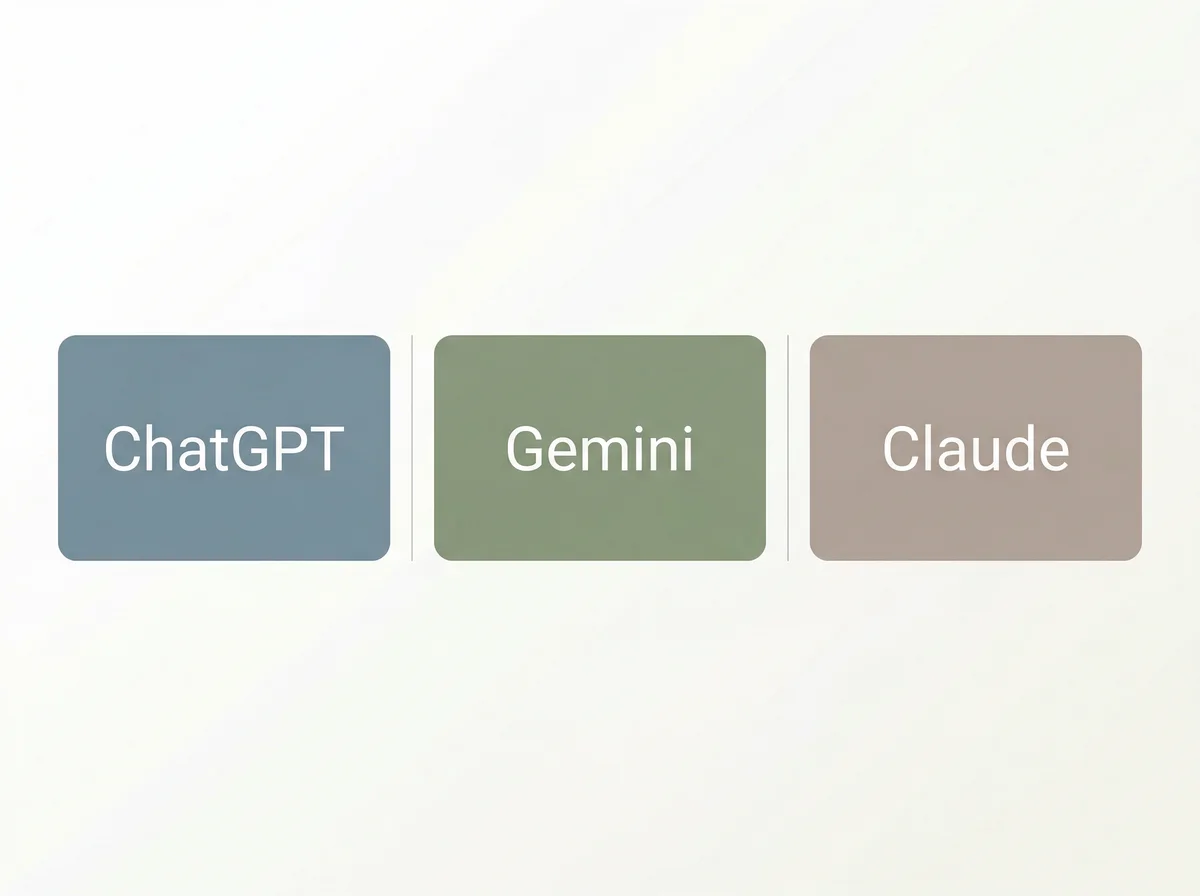 ChatGPT・Gemini・Claude、どれが向いている？仕事で選ぶための比較