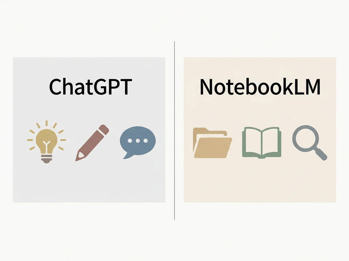 ChatGPTとNotebook LMは何が違う？できることと使い分けをやさしく解説