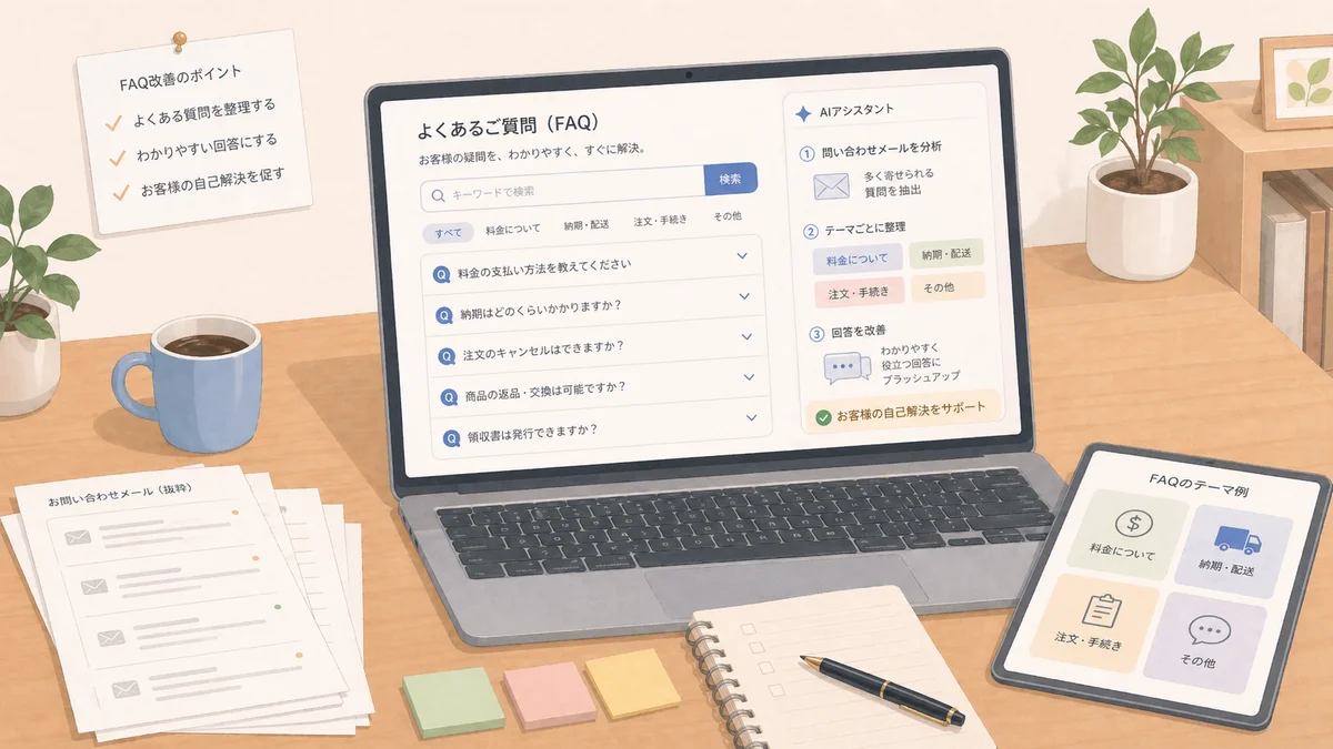 AIでWebサイトのFAQを作る。お客様の疑問を先回りする方法