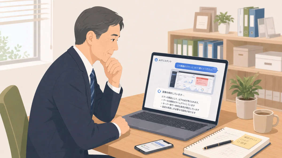 AIに画面のスクリーンショットを見せて相談してもいい？