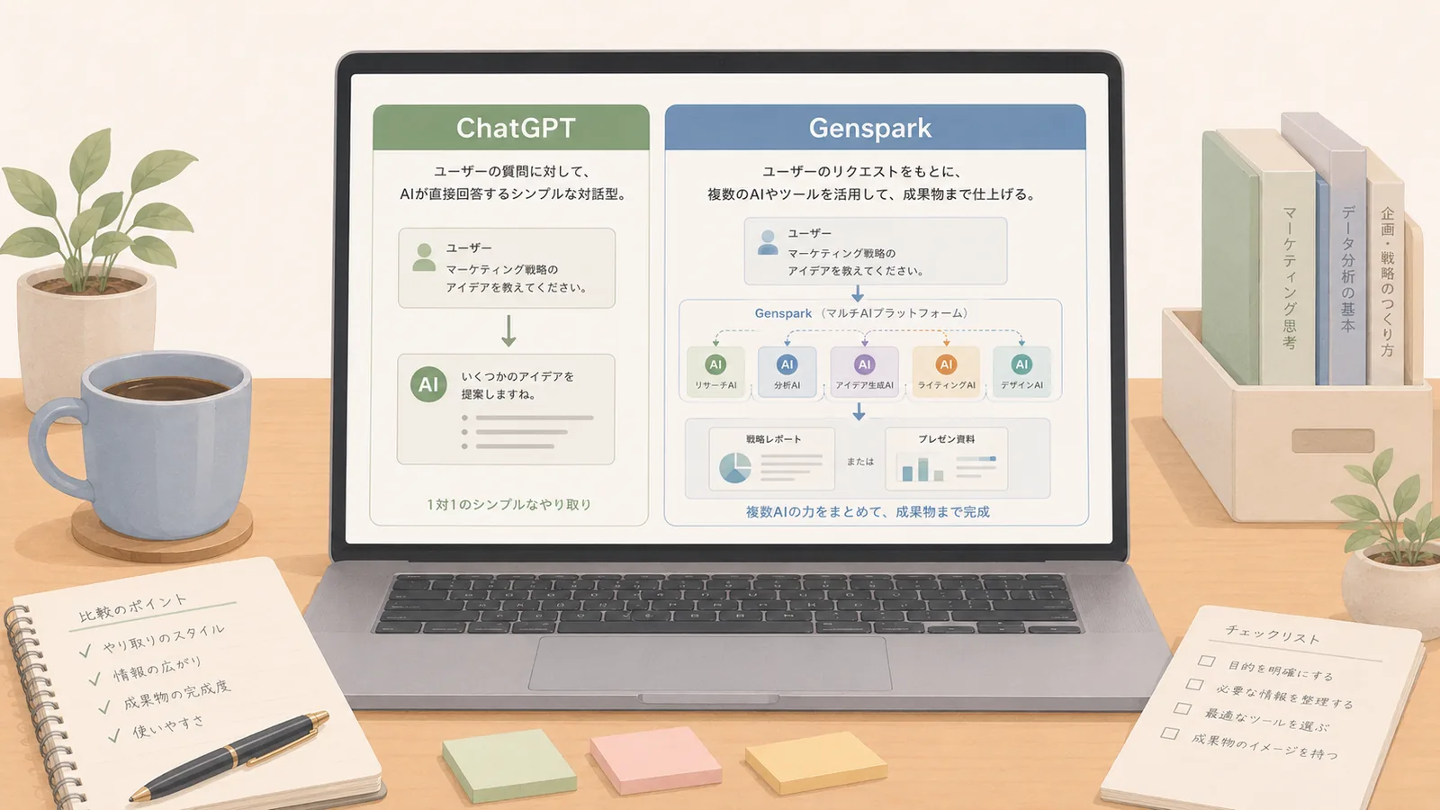 ChatGPTとGensparkは何が違う？