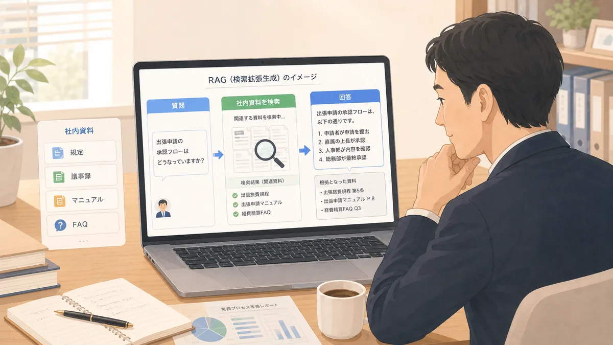 いまさら聞けない「RAG」とは？AIが社内資料を参考に答える仕組み