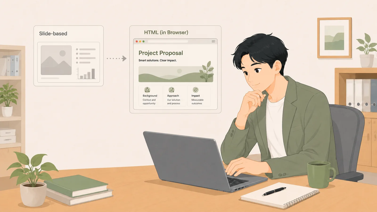 生成AIで資料を作るなら、PowerPointよりHTMLが向いている場合がある